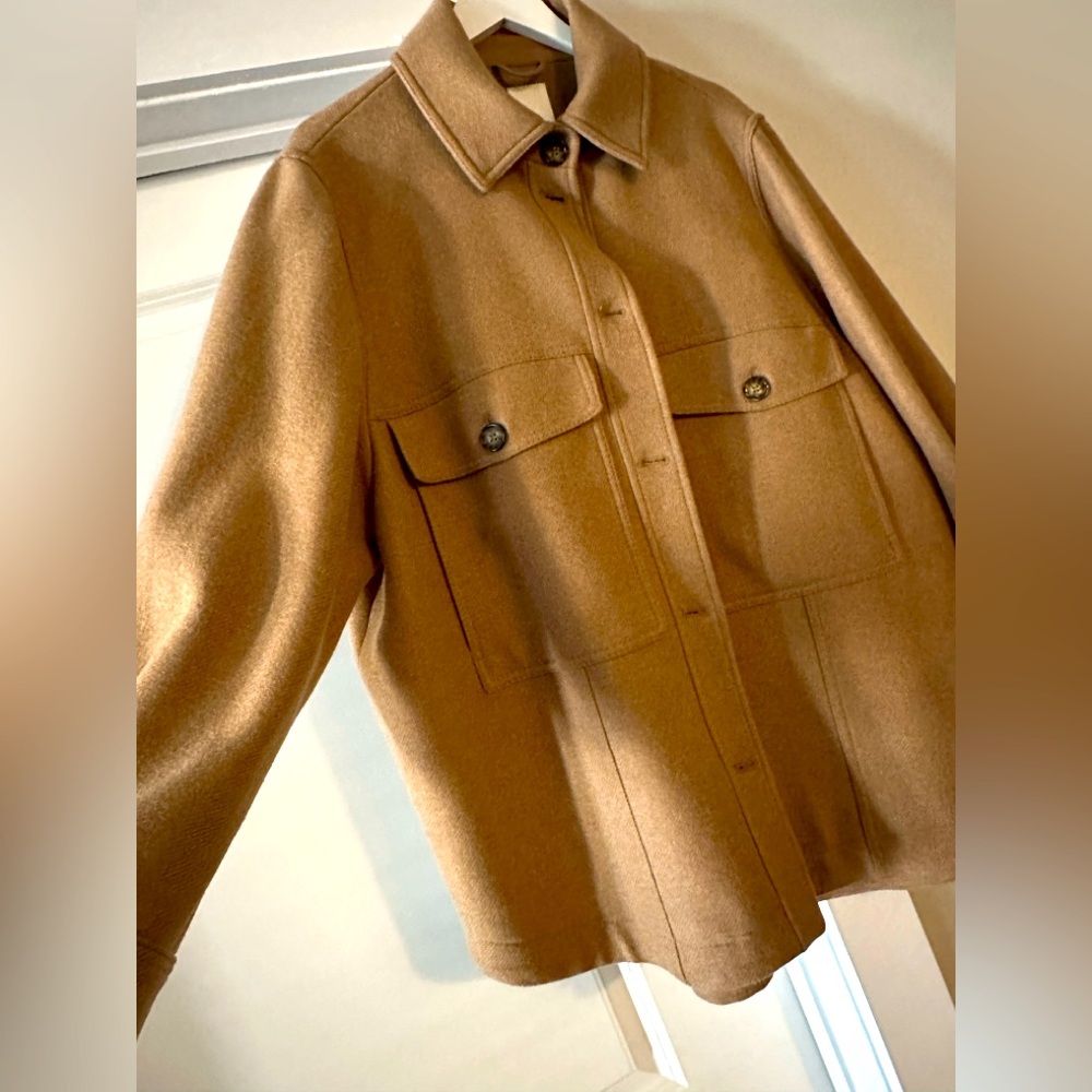 Wool shirt jacket
